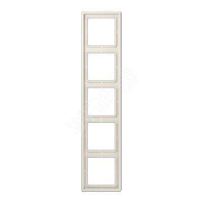 Рамка 5-я для горизонтальной/вертикальной установки  Серия- LS990  Материал- дуропласт  Цвет- слоновая кость