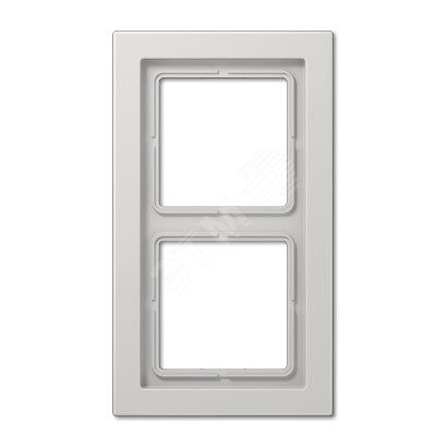 Рамка 2-я для горизонтальной/вертикальной установки  Серия- LS-Design  Материал- дуропласт  Цвет- светло-серый