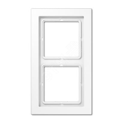 Рамка 2-я для горизонтальной/вертикальной установки  Серия- LS-Design  Материал- дуропласт  Цвет- белый