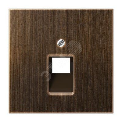 Накладка для 1-ой телефонной/компютерной розетки  IAE/UAE (1X8-пол.)   Серия LS990  Материал- металл  Цвет- античная латунь