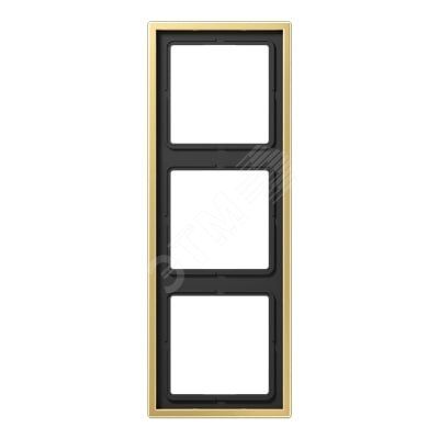 Рамка 3-я для горизонтальной/вертикальной установки  Серия- LS990  Материал- металл  Цвет- классическая латунь