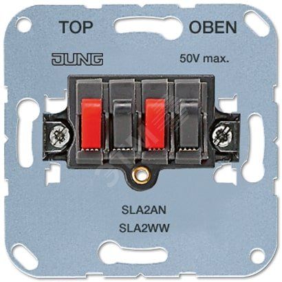 Aудиорозетка (стерео) 25 В ~, 60 В DC Механизм. Материал- термопласт  Цвет- антрацит