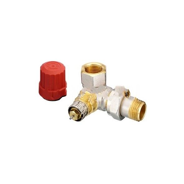 Трехосевой клапан для подключения к радиатору, никелированный, RTR-N, Danfoss