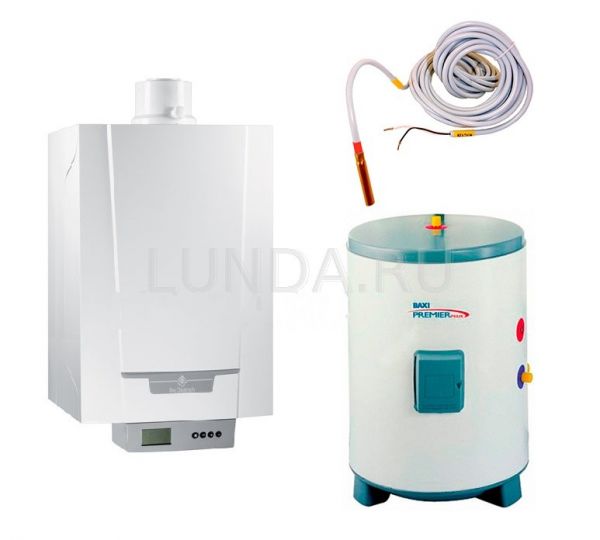 Комплект: котел De Dietrich NANEO S 34 с бойлером BAXI Premier Plus 200 и Датчиком ГВС