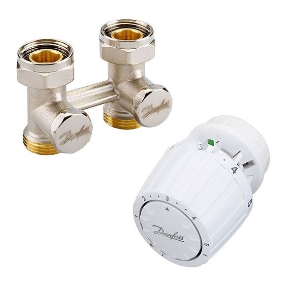 Комплект терморегулятора RLV-KB/RTR 7090, прямой, Danfoss