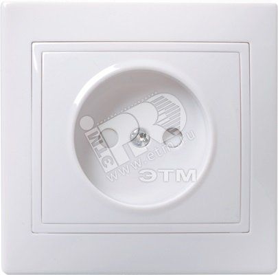 KVARTA Розетка 1-местная без заземления с защитными шторками 10А РСш10-2-КБ белый GENERICA