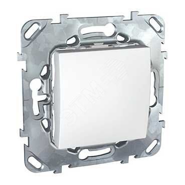 UNICA Переключатель одноклавишный коридорный в рамку белый