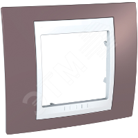 UNICA-Хамелеон Рамка 1 пост лиловый/белый