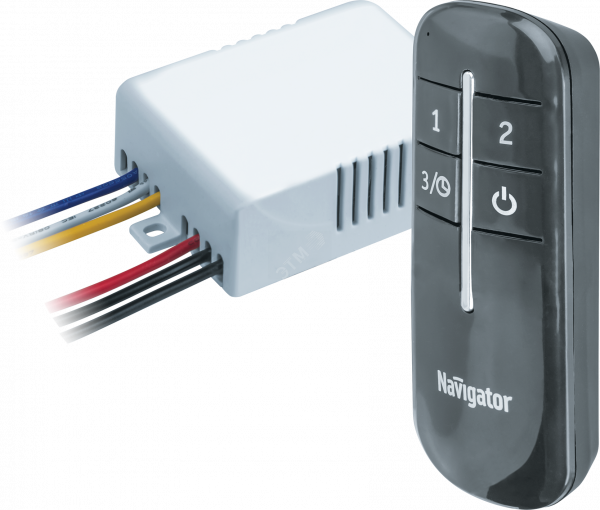 Выключатель дистанционный с пультом, 2 канала, 2х1000 Вт NRC-SW01-1V1-2