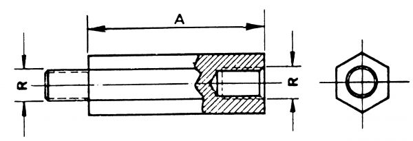 Проставки шестигранные M5 H15 (100шт)
