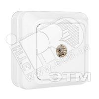 Розетка телевизионная TV Олимп наружная белая