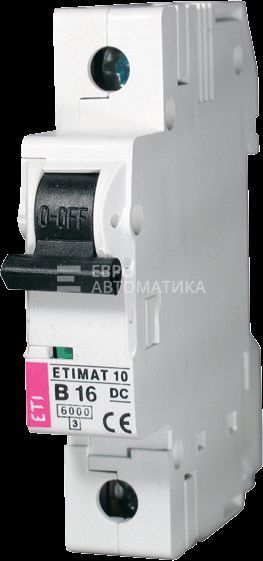 Выключатель автоматический ETIMAT 10 DC 1p C 6А (6 kA) (арт.2137712)