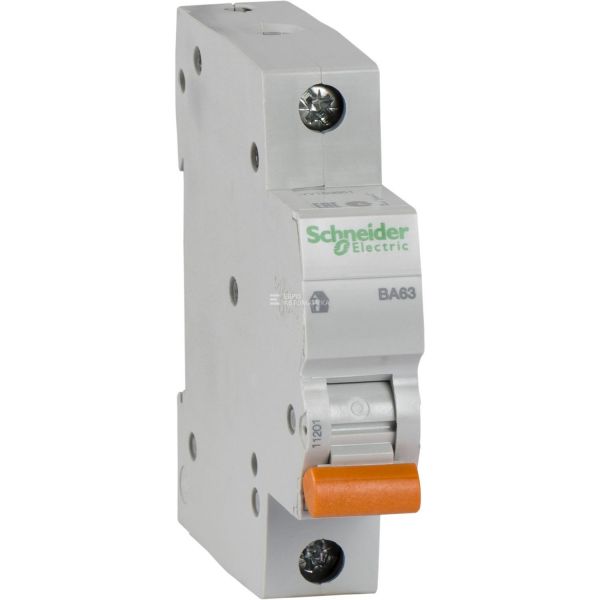 Schneider Electric 11201 АВТОМАТИЧЕСКИЙ ВЫКЛЮЧАТЕЛЬ ВА63 1П 6A C 4,5 кА, Болгария/Италия