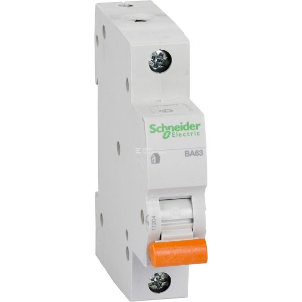 Schneider Electric 11204 АВТОМАТИЧЕСКИЙ ВЫКЛЮЧАТЕЛЬ ВА63 1П 20A C 4,5 кА, Болгария/Италия