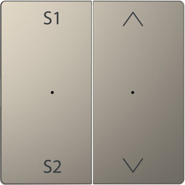 MERTEN D-Life PlusLink КЛАВИША 2-ная с S1/S2, вх/вз, НИКЕЛЬ, SD