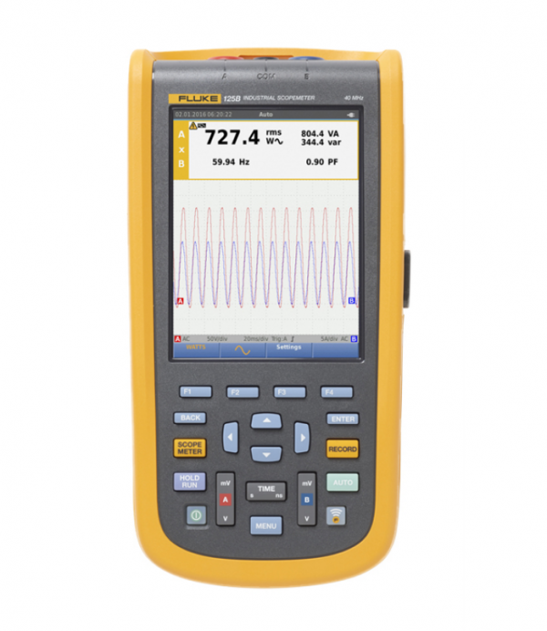 FLUKE-125B, Осциллограф промышленный портативный 2 канала х 40МГц, Wi-Fi (Госреестр)