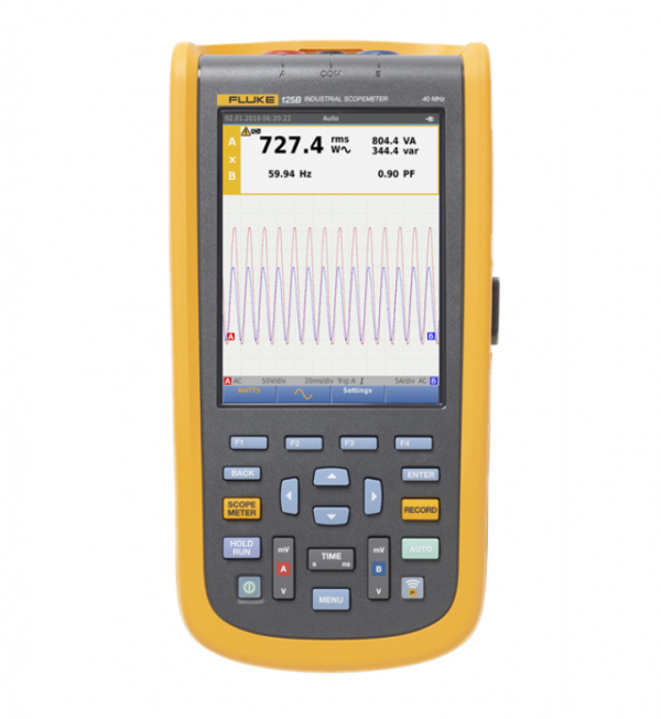 FLUKE-125B/S, Осциллограф промышленный портативный 2 канала х 40МГц + SCC аксессуары, Wi-Fi (Госреестр)