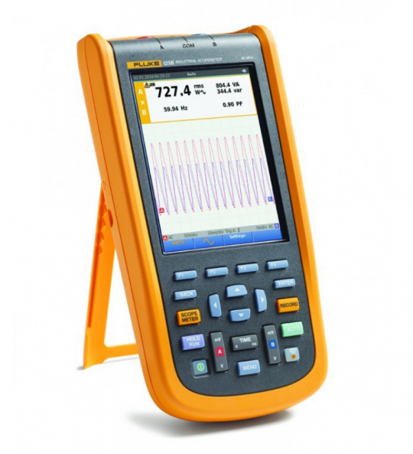 FLUKE-125B/S, Осциллограф промышленный портативный 2 канала х 40МГц + SCC аксессуары, Wi-Fi (Госреестр)