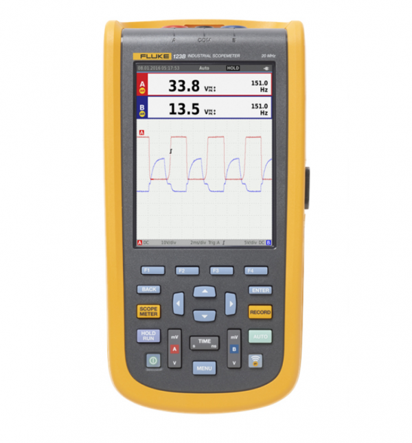 FLUKE-123B/S, Осциллограф промышленный портативный 2 канала х 20МГц + SCC аксессуары, Wi-Fi (Госреестр)