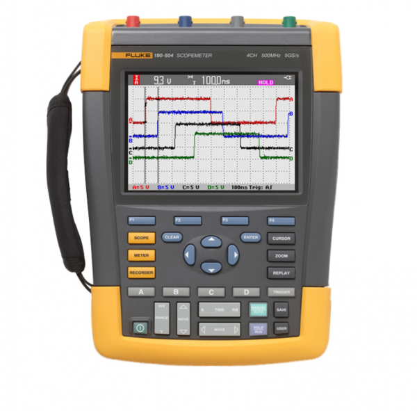 Fluke 190-504, Осциллограф, 4 канала х 500МГц, цветной дисплей (Госреестр)