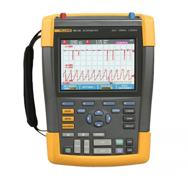 Fluke 190-102, Осциллограф, 2 канала x 100МГц, цветной дисплей (Госреестр)