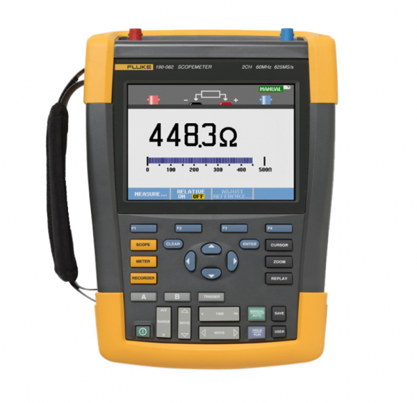 Fluke 190-062/S, Осциллограф, 2 канала x 60МГц с набором опций SCC290, цветной дисплей (Госреестр)