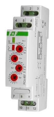 Реле времени PCU-507 многофункциональное 2 независимых вр. 1 мод. 230В 2х8А 2P IP20 монтаж на DIN-рейке