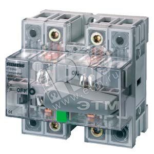 Разъединитель блокируемый D=92мм 100A 4п красный/желтый