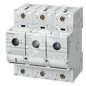 MINIZED Разъединитель автоматический для плавких вставок 50A D02 3П D=70мм с выдвижным предохранителем