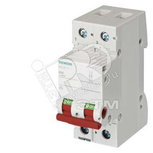 Выключатель нагрузки 100A 2П красная ручка