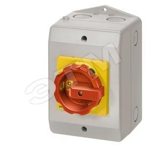 Выключатель главный 4п IU=63 P/AC-23A С 400 V=22KW поворотный черный