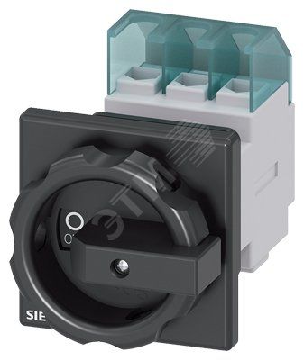 Переключатель главный аварийный 3п IU=25 P/AC-23A AT 400V=9.5KW для фронтального монтажа