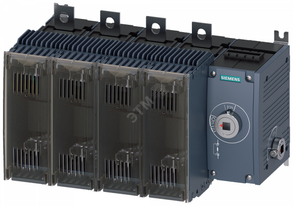 Выключатель-разъединитель предохранительный 250A тр-3 4-пол для LV HRC предохранителей тр-0 и 1 боковое управление справа базовый блок без ручки плоские клеммы