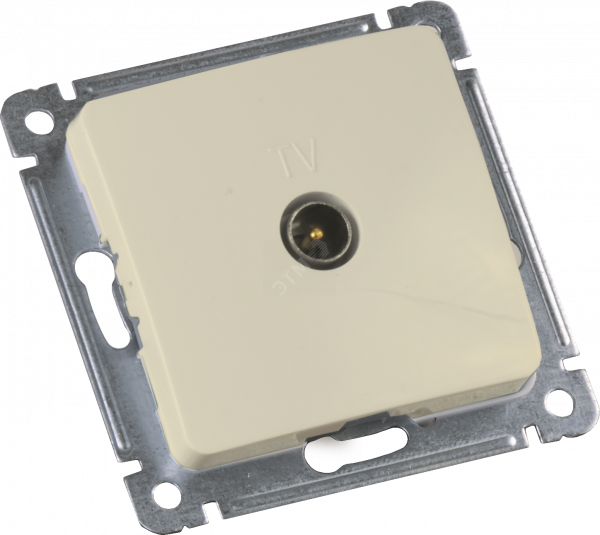 MASTER Розетка телевизионная оконечная скрытой установки, в рамку, слоновая кость