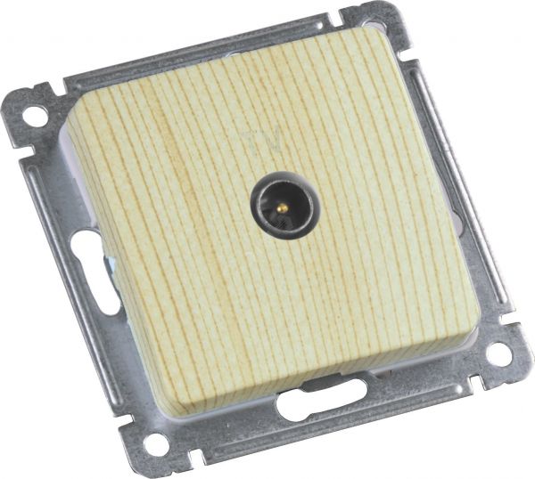 MASTER Розетка телевизионная оконечная скрытой установки, в рамку, сосна