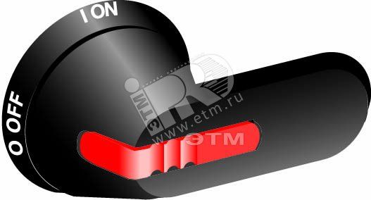 Ручка OHB65J6E-RUH с символами на русском для управления через дверь рубильниками ОТ160...250 черная