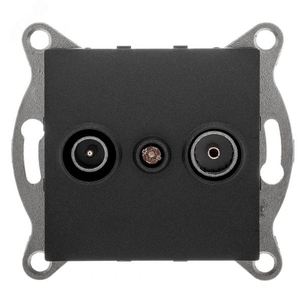 Розетка TV+ SAT Ugra, оконечная, механизм, графит