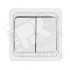 Валери Выключатель двухклавишный белый скрытый