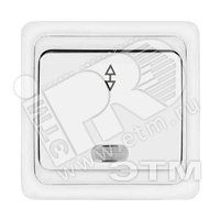 Валери Переключатель одноклавишный белый с индикацией